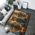 thumbnail image 1 of Area Rugs For Living Room Decor - Sunflower Meditating Cat Soft Anti Slip Throw Washable Rugs 5x7 For Bedroom, Indoor Carpet For Bedroom Living Room 80x58In, 1 of 7