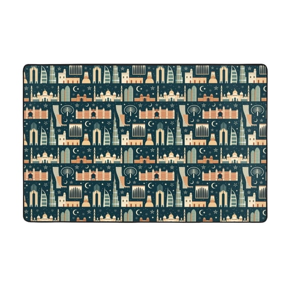 Area Rugs For Living Room Decor - Uae Travel1 1 Anti Slip Throw Washable Rugs 3x5 For Bedroom, Soft Indoor Carpet For Bedroom Living Room 60x39In