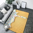 thumbnail image 1 of Area Rugs For Living Room Decor - White Ice Cream Soft Anti Slip Throw Washable Rugs 5x7 For Bedroom, Indoor Carpet For Bedroom Living Room 80x58In, 1 of 7