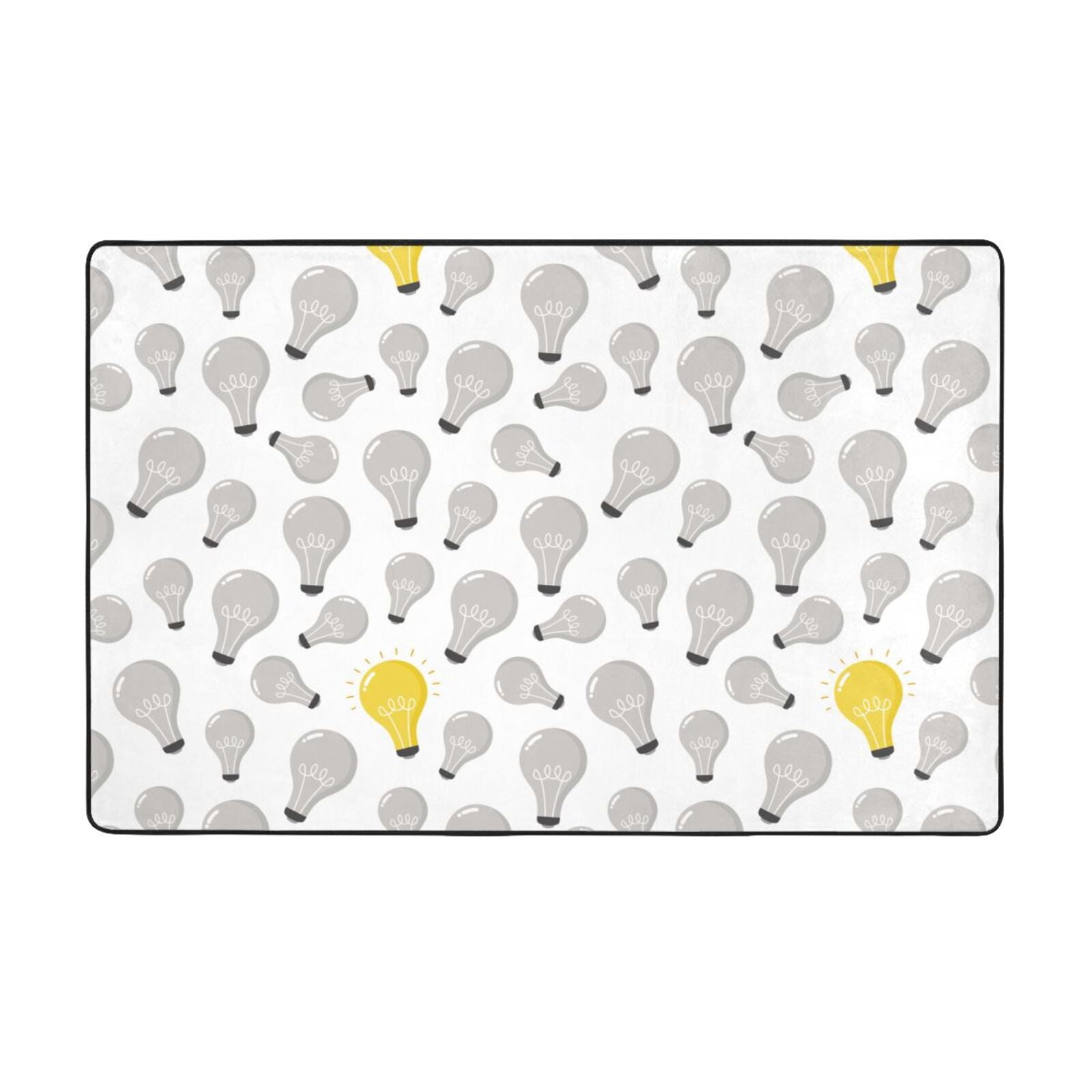 Light Bulb Rug Area Rugs For Living Room Decor - grey Light Bulb Pattern Anti Slip ...