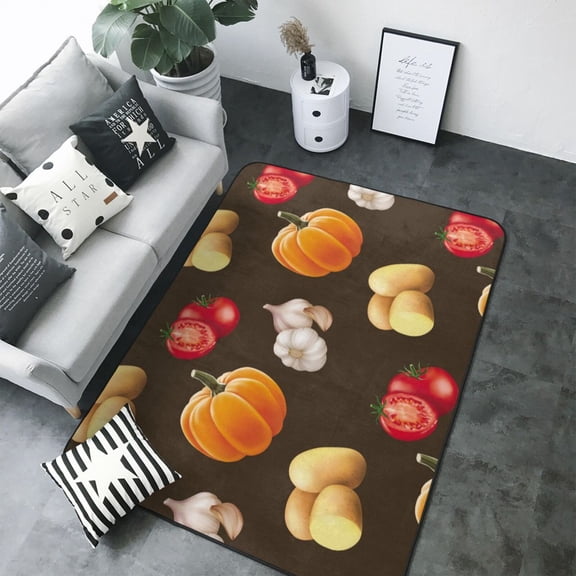 Area Rugs For Living Room Decor - vegetable Potato Soft Anti Slip Throw Washable Rugs 5x7 For Bedroom, Indoor Carpet For Bedroom Living Room 80x58In