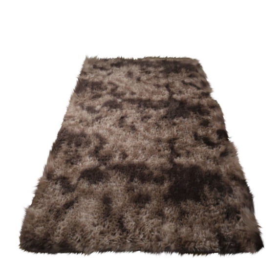 Area Rugs For Living Room, Small Carpet For Bedroom Bedside, Washable Soft Shag Aesthetic Plush High Pile Throw Rug For Playroom Dorm Room (Coffee)