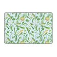 Area Rugs, Green Peas Vegetable Washable Large Rugs for Living Room