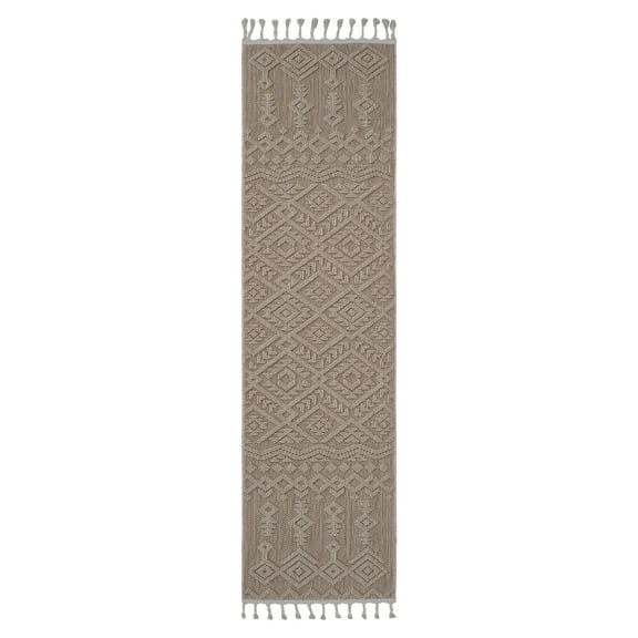 Area Rugs Guros Collection 2X8 Natural / Traditional Indoor / Outdoor Runner Rug,Runner Rugs