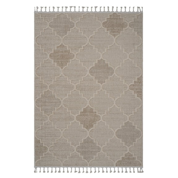 Area Rugs Guros Collection 8X10 Cream / Trellis Indoor / Outdoor Area Rug,Runner Rugs