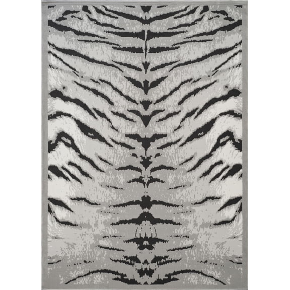 Area Rugs Hide GC_CHD1005 Gray 5 ft. 3 in. x 7 ft. Area Rug,Throw Rugs