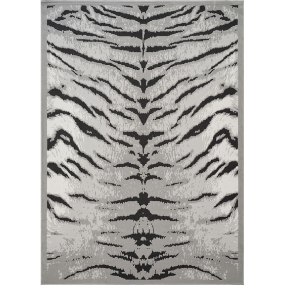 Area Rugs Hide GC_CHD1005 Gray 7 ft. 10 in. x 10 ft. 3 in. Area Rug,Throw Rugs