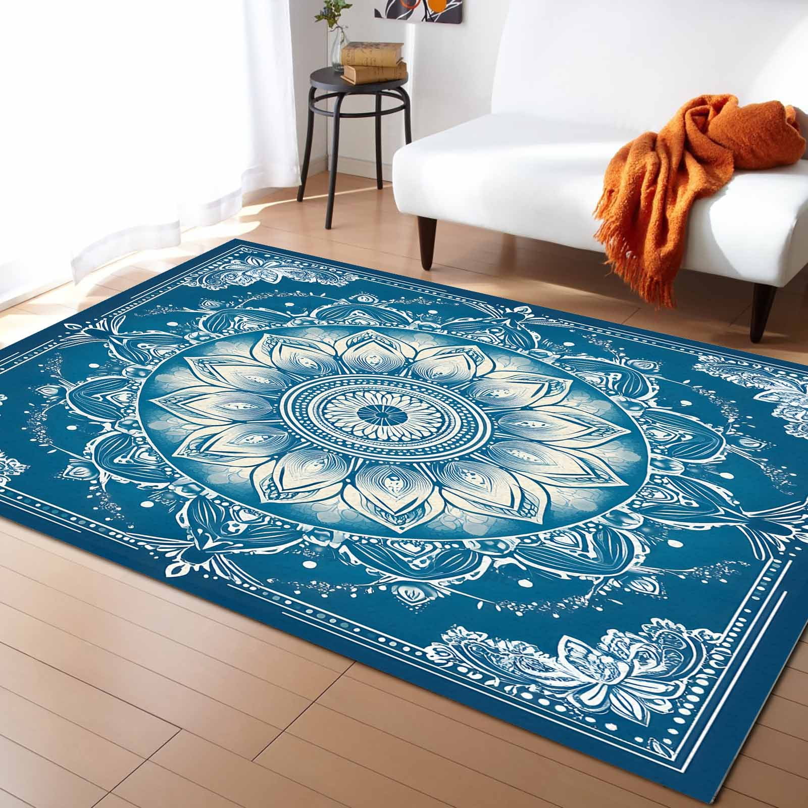 Area Rugs Indoor Non-Slip Rectangle Rug 2.7x5 Ft Abstract Bohemia Style ...
