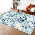 thumbnail image 1 of Area Rugs Indoor Non-Slip Rectangle Rug 2.7x5 Ft Abstract Tree Classic Blue Leaf Plant Watercolor Rug Rubber Backing Floor Mats Non Shedding Home Decor Carpet for Entryway Living Room, 1 of 8