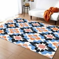 thumbnail image 1 of Area Rugs Indoor Non-Slip Rectangle Rug 2.7x5 Ft Colorful Geometric Vintage National Country Abstract Rug Rubber Backing Floor Mats Non Shedding Home Decor Carpet for Entryway Living Room, 1 of 8