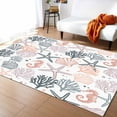 thumbnail image 1 of Area Rugs Indoor Non-Slip Rectangle Rug 2x3 Ft Nautical Coastal Pink Grey Starfish Seashell Coral Seahorse Rug Rubber Backing Floor Mats Non Shedding Home Decor Carpet for Entryway Living Room, 1 of 8