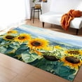 thumbnail image 1 of Area Rugs Indoor Non-Slip Rectangle Rug 2x3 Ft Summer Sunflower Plant Mountain Field Painting Style Nature Rug Rubber Backing Floor Mats Non Shedding Home Decor Carpet for Entryway Living Room, 1 of 8
