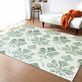 thumbnail image 1 of Area Rugs Indoor Non-Slip Rectangle Rug 4x6 Ft Abstract Color Block Grenn Leaf Watercolor Texture Rug Rubber Backing Floor Mats Non Shedding Home Decor Carpet for Entryway Living Room, 1 of 8