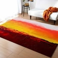 thumbnail image 1 of Area Rugs Indoor Non-Slip Rectangle Rug 4x6 Ft Red Color Block Impressionist Style Abstract Art Rug Rubber Backing Floor Mats Non Shedding Home Decor Carpet for Entryway Living Room, 1 of 8