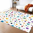 thumbnail image 1 of Area Rugs Indoor Non-Slip Rectangle Rug 5x7 Ft Color Polka Dot Abstract Watercolor Bubbles Modern Rug Rubber Backing Floor Mats Non Shedding Home Decor Carpet for Entryway Living Room, 1 of 8