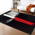 thumbnail image 1 of Area Rugs Indoor Non-Slip Rectangle Rug 5x7 Ft Dark Style Red Black Abstract Modern Street Art Rug Rubber Backing Floor Mats Non Shedding Home Decor Carpet for Entryway Living Room, 1 of 8