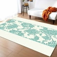 thumbnail image 1 of Area Rugs Indoor Non-Slip Rectangle Rug 5x7 Ft Sage Green Ethnic Flower and Plant Printing Rug Rubber Backing Floor Mats Non Shedding Home Decor Carpet for Entryway Living Room, 1 of 8