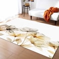 thumbnail image 1 of Area Rugs Indoor Non-Slip Rectangle Rug 5x7 Ft Yellow Watercolor Flower Texture Printing Rug Rubber Backing Floor Mats Non Shedding Home Decor Carpet for Entryway Living Room, 1 of 8