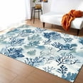 thumbnail image 1 of Area Rugs Indoor Non-Slip Rectangle Rug 5x8 Ft Abstract Tree Classic Blue Plant Watercolor Rug Rubber Backing Floor Mats Non Shedding Home Decor Carpet for Entryway Living Room, 1 of 8