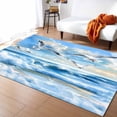 thumbnail image 1 of Area Rugs Indoor Non-Slip Rectangle Rug 5x8 Ft Ocean Seagull Blue Sea Water Waves Sky Oil Painting Rug Rubber Backing Floor Mats Non Shedding Home Decor Carpet for Entryway Living Room, 1 of 8