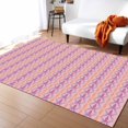 thumbnail image 1 of Area Rugs Indoor Non-Slip Rectangle Rug 5x8 Ft Pink Abstract Geometric Circle Rug Rubber Backing Floor Mats Non Shedding Home Decor Carpet for Entryway Living Room, 1 of 8