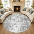 thumbnail image 1 of UERMEI Area Rugs for Living Room 10x10 Round Washable Rug Vintage Pattern Large Non-Slip Stain Resistant Soft Durable Floor Carpet for Bedroom, Dining Room, Home Office - Gray, 1 of 14