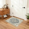 thumbnail image 1 of Uermei 2'x3' Soft Washable Area Rug: Non-Slip Stain-Resistant Indoor Mat, Thin & Easy-Clean Small Entryway Rug for Hallway, Bedroom, Bathroom, Kitchen, Office - Blue Golden, 1 of 12