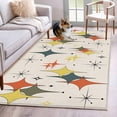 thumbnail image 1 of Area Rugs for Living Room 4x6 Ft, Multi-Color Diamond Non Slip Area Rugs for Kitchen Bedroom Entryway, Modern Geometric Middle Century Beige Washable Carpet Runner Rug Floor Mats for Bedroom, 1 of 8