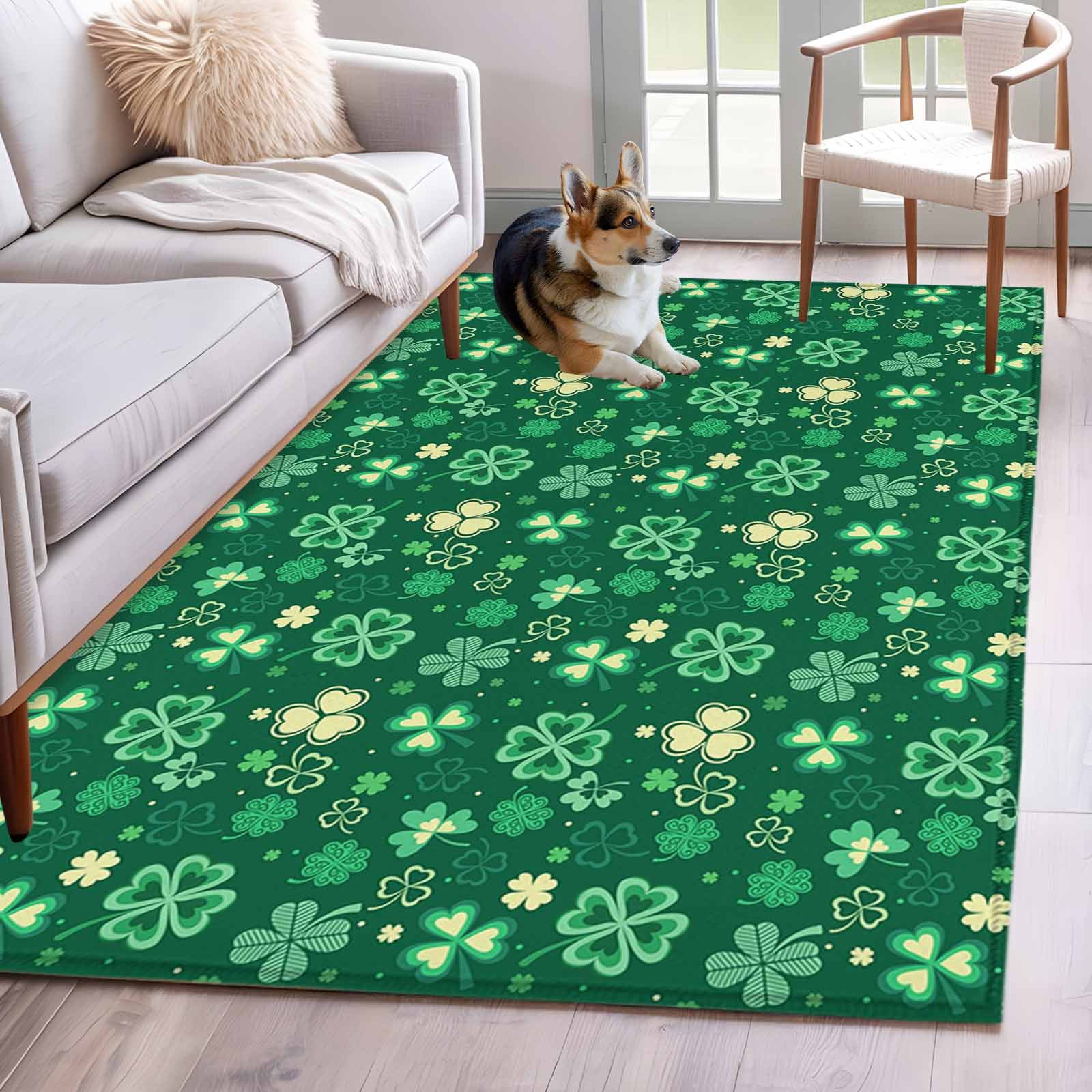 4x6 Turf Rugs Area Rugs for Living Room 4x6 Ft, St. Patrick's Day Non Slip Area Rugs ...