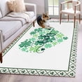 thumbnail image 1 of Area Rugs for Living Room 4x6 Ft, St Patrick's Day Non Slip Area Rugs for Kitchen Bedroom Entryway, Watercolor Lucky Shamrocks Heart Washable Carpet Runner Rug Floor Mats for Bedroom Home Decor, 1 of 8