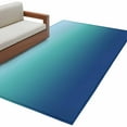thumbnail image 1 of Area Rugs for Living Room 4x6 Ft, Teal Blue Ombre Non Slip Area Rugs for Kitchen Bedroom Entryway, Modern Abstract Art Gradient Aesthetics Washable Carpet Runner Rug Floor Mats for Bedroom, 1 of 9