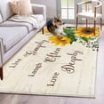 thumbnail image 1 of Area Rugs for Living Room 4x6 Ft, Yellow Sunflower Non Slip Area Rugs for Kitchen Bedroom Entryway, Summer Botanical Elegant Pastoral Floral Washable Carpet Runner Rug Floor Mats for Bedroom, 1 of 8