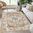 thumbnail image 1 of Area Rugs for Living Room 3'x5', Yamaziot Vintage Inspired Washable Rug, Accent Carpet, Non-Shedding Non-Slip Floor Mat Shag Throw Rug for Bedroom, Dining Room, Office, Beige, 1 of 6