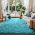thumbnail image 1 of Area Rugs for Living Room, 6x9 Feet Soft Fluffy Shagg Plush Rug High Pile Large Indoor Modern Non-Slip Floor Carpet for Bedroom Nursery Girls Kids Home Room Dorm Decor Aesthetic Blue, 1 of 15