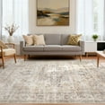thumbnail image 1 of Uermei 6'x9' Vintage Traditional Area Rug: Washable Non-Slip Farmhouse Distressed Indoor Carpet for Living Room Bedroom Dining Room - Camel, 1 of 11