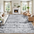 thumbnail image 1 of Yamaziot 8'x10' Area Rugs for Living Room Large Washable Rug, Vintage Distressed Persian Floral Boho Non Slip Gray Carpet for Bedroom Dinning Room Home Office, 1 of 9