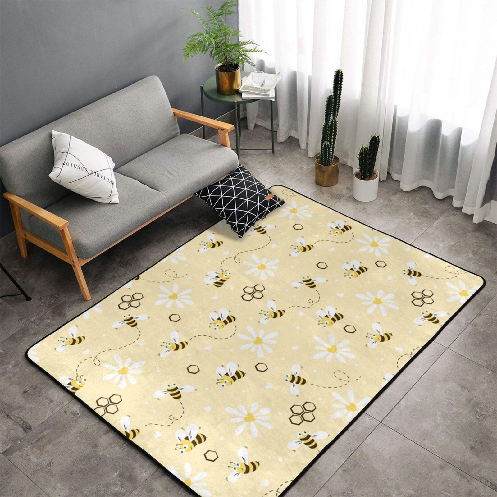 Area Rugs for Living Room Bedroom, 3x5 Soft Throw Rug NonSlip Carpet