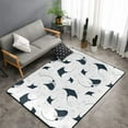 thumbnail image 1 of Area Rugs for Living Room Bedroom, 3x5 Soft Throw Rug Non-Slip Carpet, cool stingrays bubbles white Washable Indoor Floor Area Rug Bedroom Decor Aesthetic 60x39in, 1 of 7