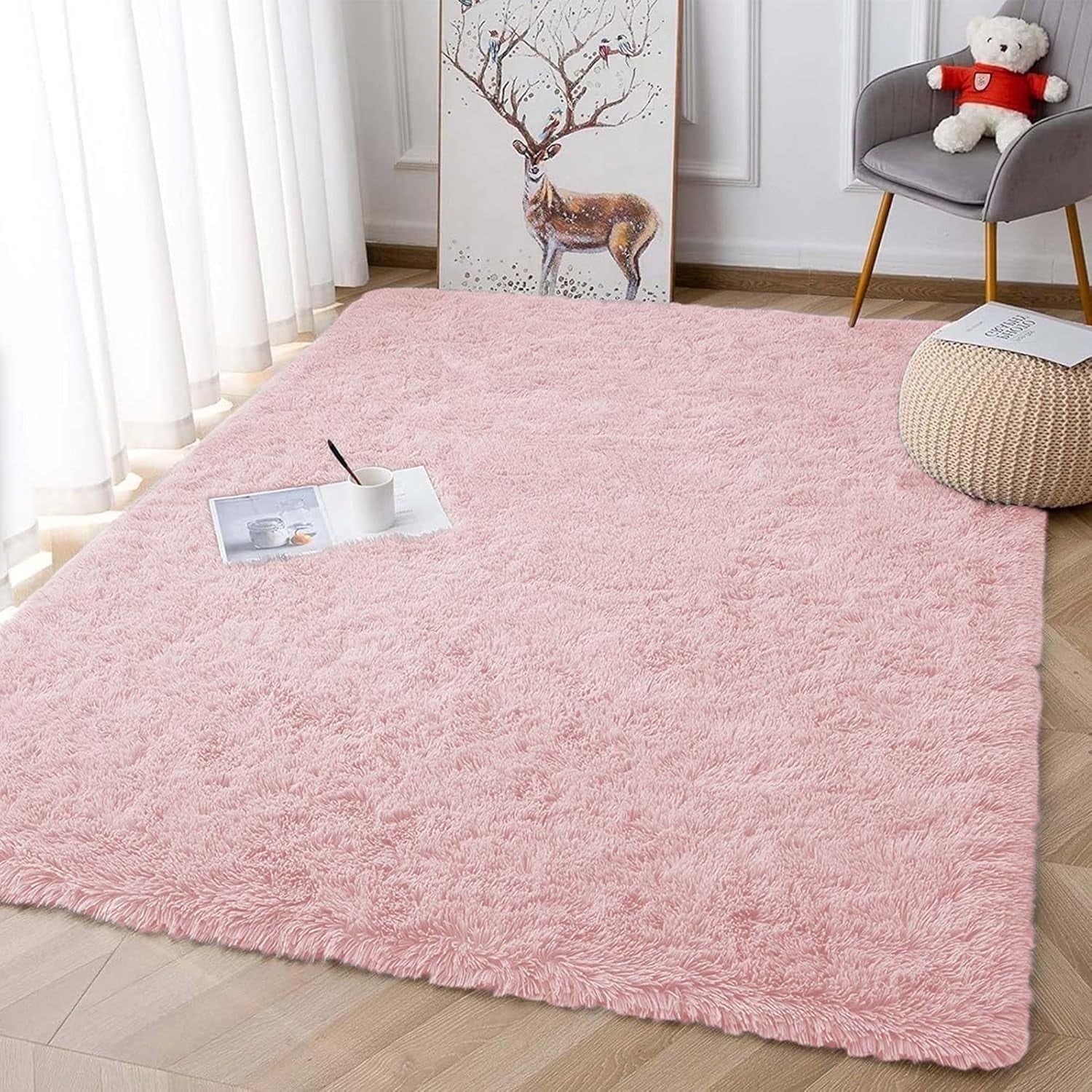 Area Rugs for Living Room Bedroom, 4x6 Ultra Soft Comfy Fluffy ...