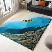 Mytone RUG【L: 120cm×160cm】：Lake Lake Home Area Rugs