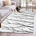 thumbnail image 1 of Area Rugs for Living Room Bedroom, Black Branches 4'x6' Rug Washable Carpet Runner Indoor Outdoor, Modern Abstract Art Forest Silhouettes Non Slip Accent Floor Mats Rug for Kitchen, Office, 1 of 8