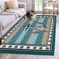 thumbnail image 1 of Area Rugs for Living Room Bedroom, Blue Beige Anchor 4'x6' Rug Washable Carpet Runner Indoor Outdoor, Nautical Summer Beach Coastal Ocean Non Slip Accent Floor Mats Rug for Kitchen, Office, 1 of 8