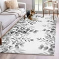 thumbnail image 1 of Area Rugs for Living Room Bedroom, Grey Eucalyptus Leaves 4'x6' Rug Washable Carpet Runner Indoor Outdoor, Spring Summer Botanical Non Slip Accent Floor Mats Rug for Kitchen, Office, 1 of 8