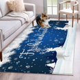 thumbnail image 1 of Area Rugs for Living Room Bedroom, Navy Blue Christmas 4'x6' Rug Washable Carpet Runner Indoor Outdoor, Winter Xmas Elk Snowflake Pine Trees Non Slip Accent Floor Mats Rug for Kitchen, Office, 1 of 8