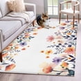 thumbnail image 1 of Area Rugs for Living Room Bedroom, Spring Floral 4'x6' Rug Washable Carpet Runner Indoor Outdoor, Elegant Flowers Farmhouse Botanical Non Slip Accent Floor Mats Rug for Kitchen, Office, 1 of 8