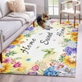 thumbnail image 1 of Area Rugs for Living Room Bedroom, Spring Wildflowers 4'x6' Rug Washable Carpet Runner Indoor Outdoor, Watercolor Tulip Floral Leaf Plant Yellow Non Slip Accent Floor Mats Rug for Kitchen, Office, 1 of 8