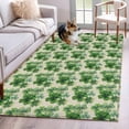 thumbnail image 1 of Area Rugs for Living Room Bedroom, St Patricks Day 4'x6' Rug Washable Carpet Runner Indoor Outdoor, Spring Green Shamrock on Linen Non Slip Accent Floor Mats Rug for Kitchen, Office, 1 of 8
