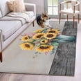 thumbnail image 1 of Area Rugs for Living Room Bedroom, Sunflowers 4'x6' Rug Washable Carpet Runner Indoor Outdoor, Spring Botanical Yellow Floral Vases Retro Non Slip Accent Floor Mats Rug for Kitchen, Office, 1 of 8