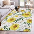 thumbnail image 1 of Area Rugs for Living Room Bedroom, Yellow Daisy 4'x6' Rug Washable Carpet Runner Indoor Outdoor, Farmhouse Country Flower Leaf Plant Wood Grain Non Slip Accent Floor Mats Rug for Kitchen, Office, 1 of 8