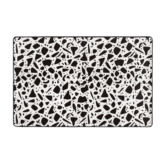 Area Rugs For Living Room Decor - Black White Graphics Anti Slip Throw Washable Rugs 3x5 For Bedroom, Soft Indoor Carpet For Bedroom Living Room 60x39In